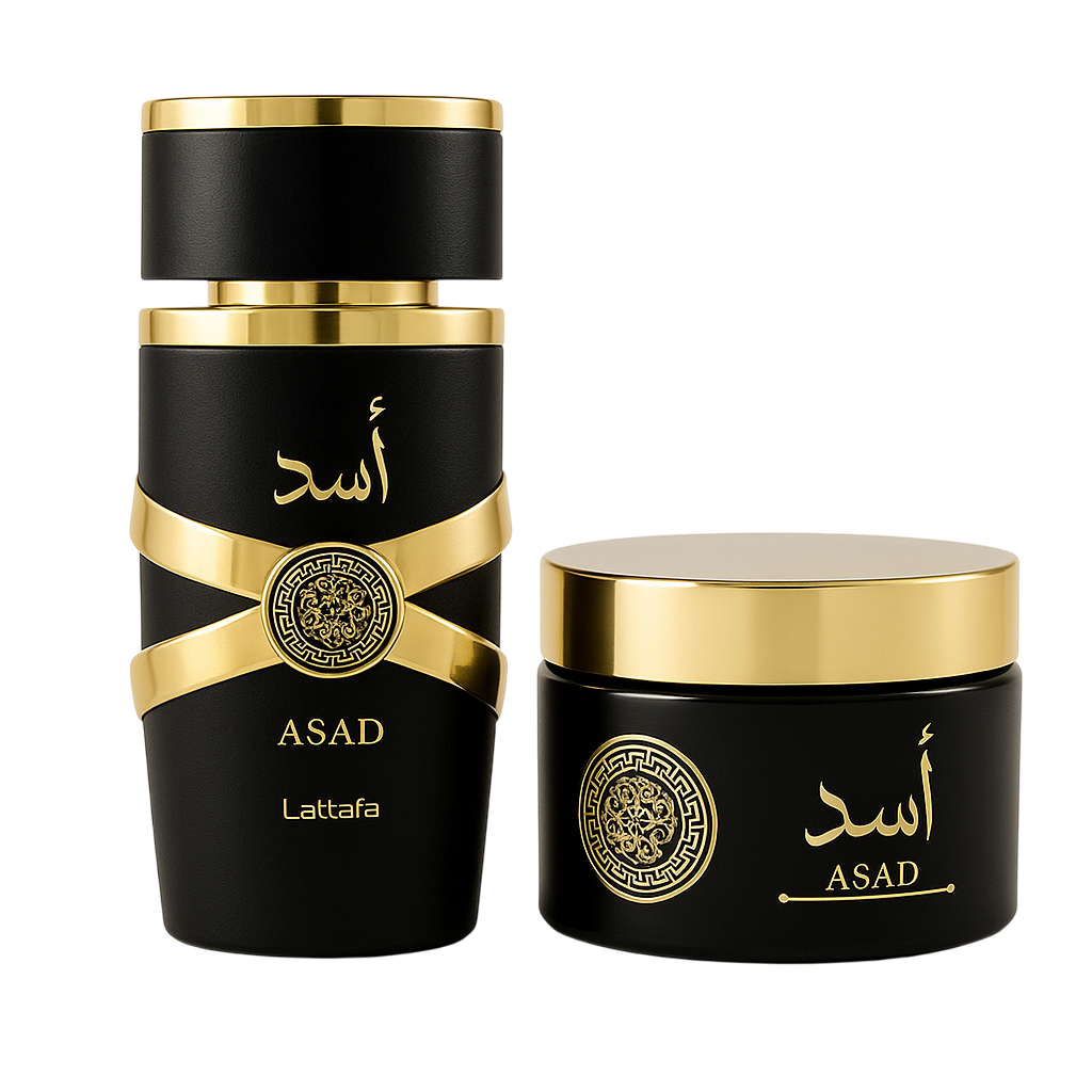 Kit Presente -  Asad Lattafa Perfume 100ml + Creme Hidratante 200ml
