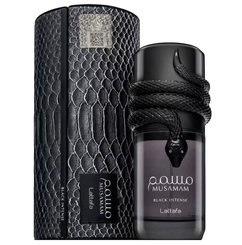 Musamam Black Intense Lattafa Perfumes Eau de Parfum - Perfume Unissex 100ml