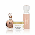Kit Presente - Fakhar Rose Lattafa EDP + Pasta Fakhar Rose 200g + Body Splash Fakhar Rose 250ml